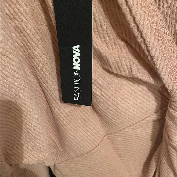 Pink Ribbed Long Sleeve Top - Picture 3 of 4